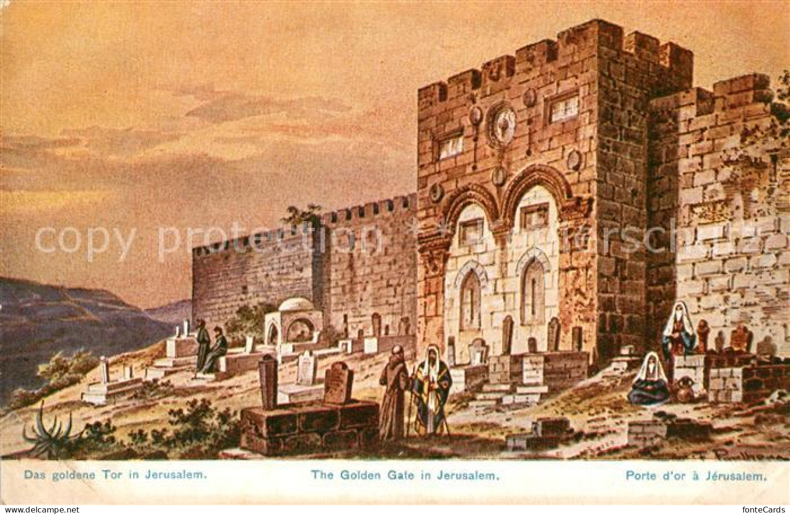 73552718 Jerusalem Yerushalayim Das Goldene Tor Serie 781 Palaestina No. 33 Kuen - Israel