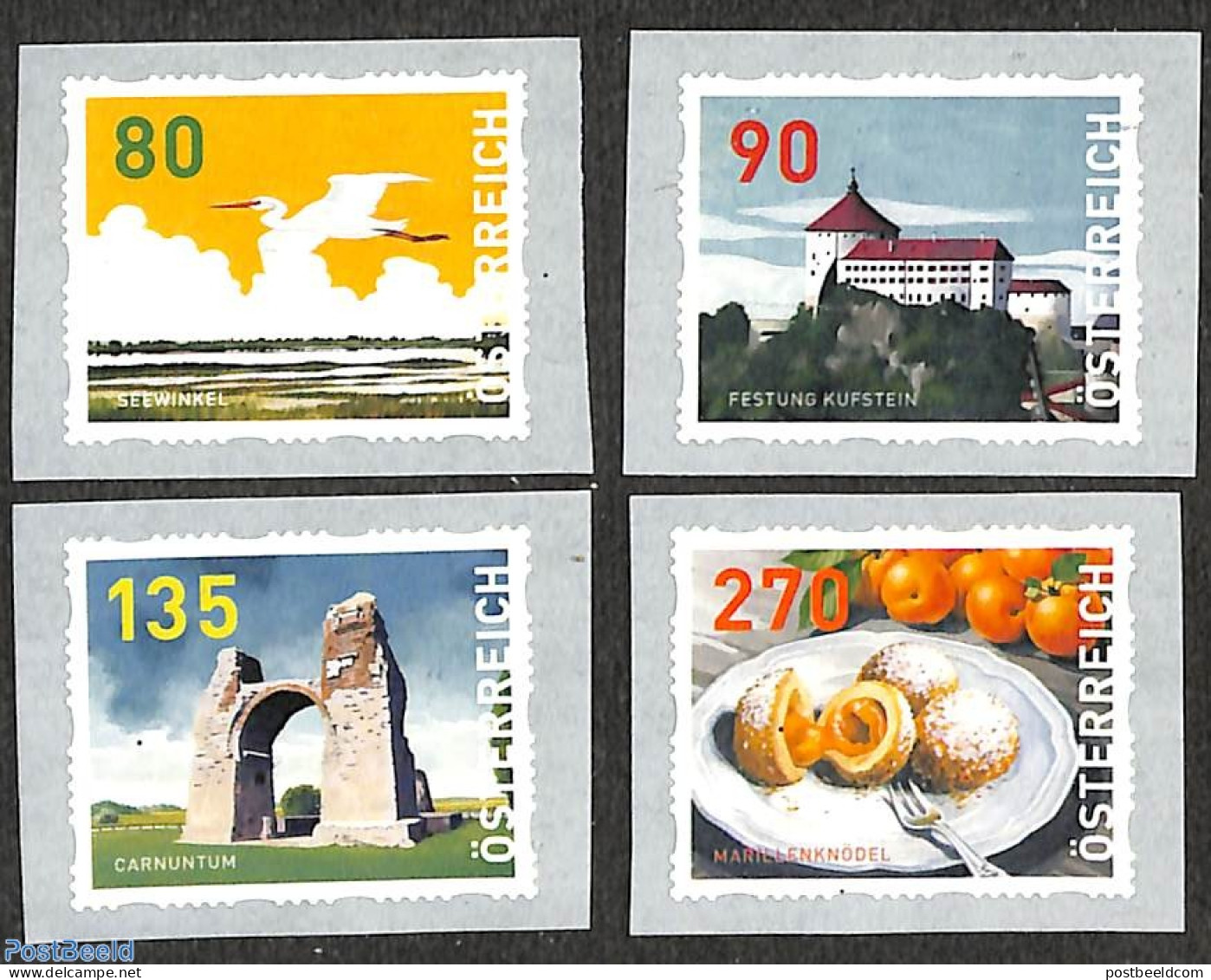 Austria 2018 Definitives 4v S-a, Mint NH, Health - Nature - Food & Drink - Birds - Art - Castles & Fortifications - Neufs