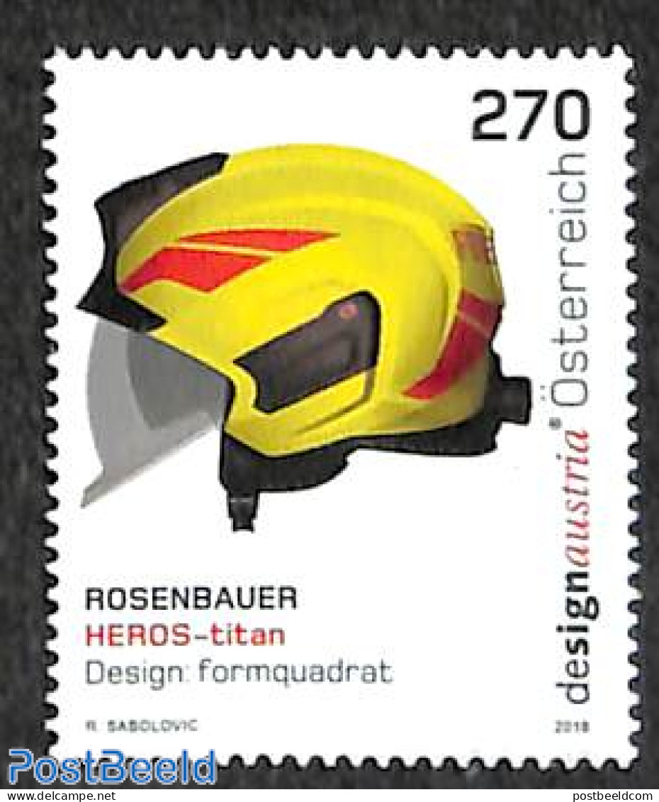 Austria 2018 Rosenbauer Heros-titan 1v, Mint NH, Art - Industrial Design - Unused Stamps