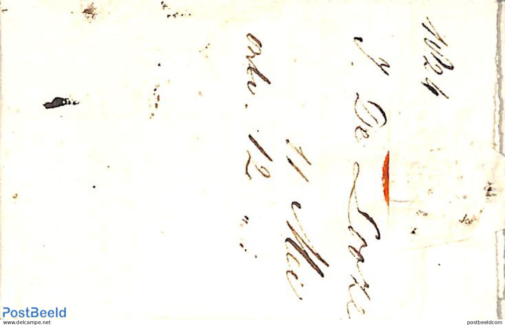 Netherlands 1824 Folding Letter From HEERENVEEN To Schiedam, Postal History - ...-1852 Préphilatélie