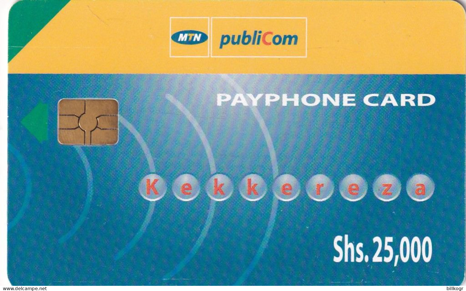 UGANDA(chip) - Kekkereza, MTN Publicom Telecard Shs 25000, Exp.date 31/1/06, Used - Oeganda