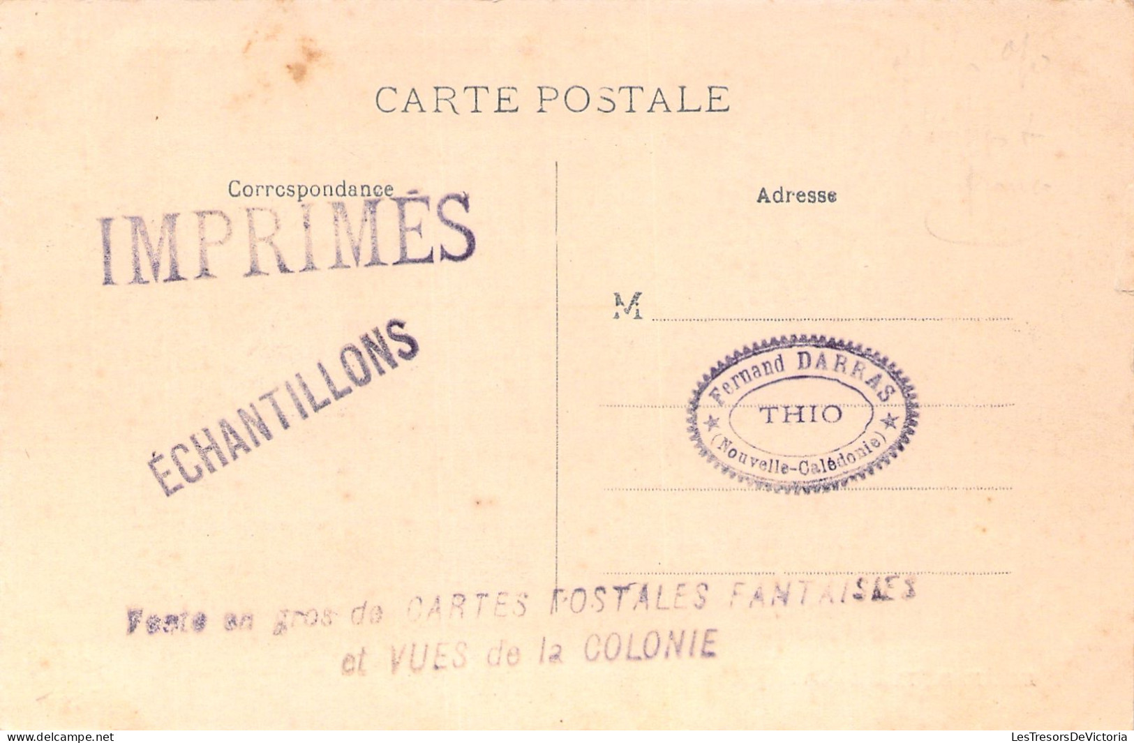 NOUVELLE CALEDONIE - Thio - La Mission - Carte Postale Ancienne - Nuova Caledonia