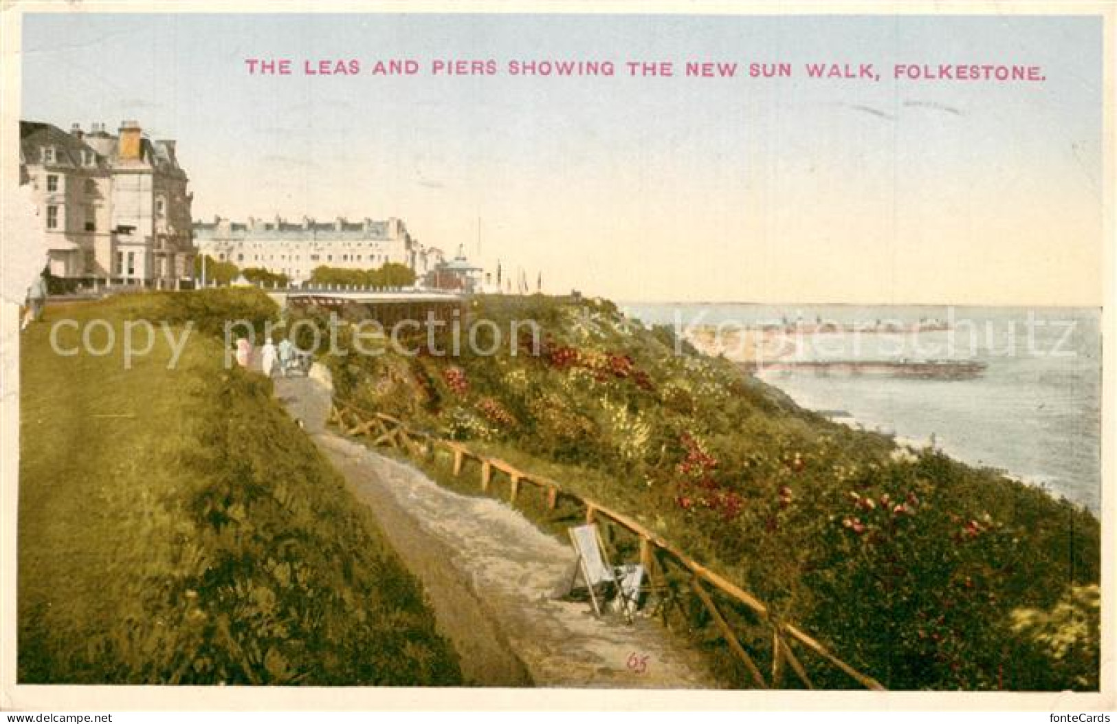 73535995 Folkestone The Leas And Piers Showing The New Sun Walk Folkestone - Autres & Non Classés