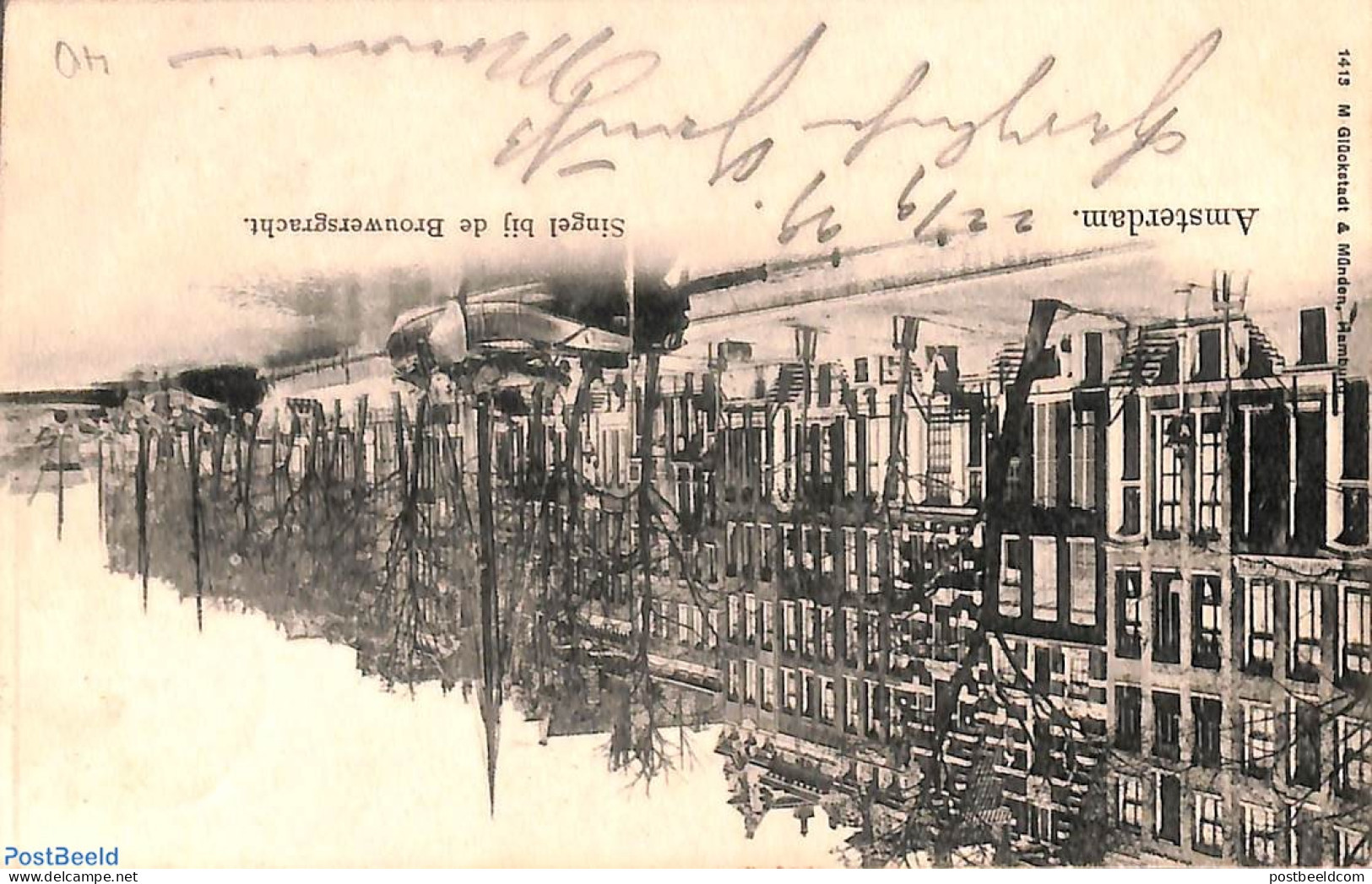 Netherlands 1899 Postcard From Amsterdam To Hannover, Postal History - Brieven En Documenten