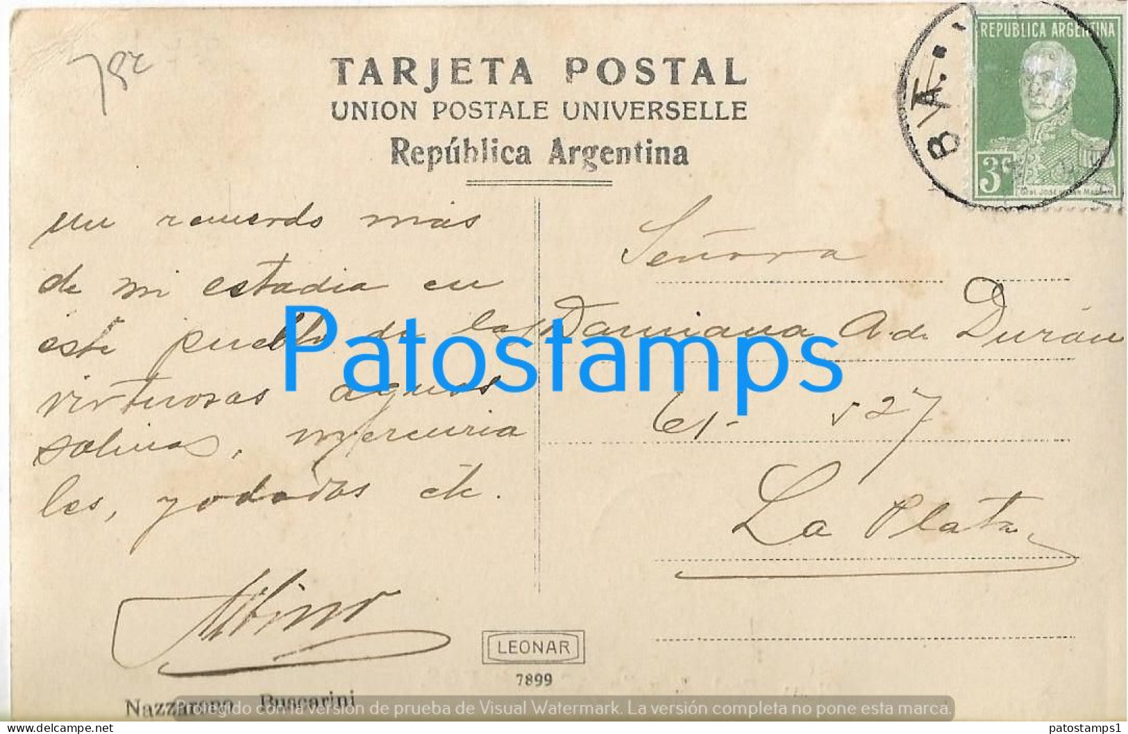 227552 ARGENTINA BUENOS AIRES CARHUE PLAZA GRAL LAVALLE POSTAL POSTCARD - Argentine
