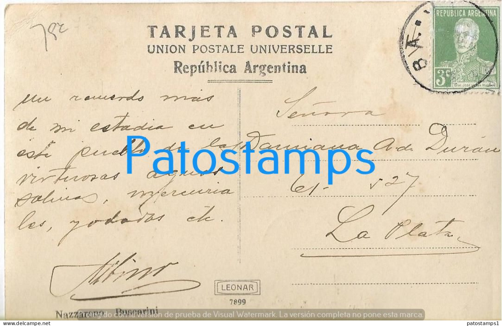 227552 ARGENTINA BUENOS AIRES CARHUE PLAZA GRAL LAVALLE POSTAL POSTCARD - Argentina