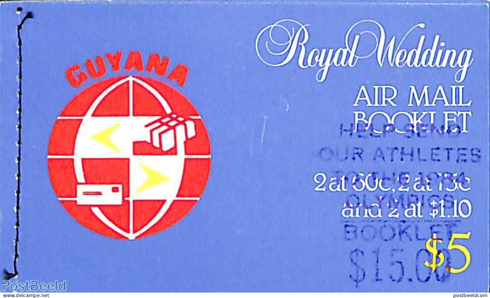 Guyana 1984 Royal Wedding Booklet, Overprinted Olympics 1984, Mint NH, Kings & Queens (Royalty) - Olympic Games - Stam.. - Royalties, Royals