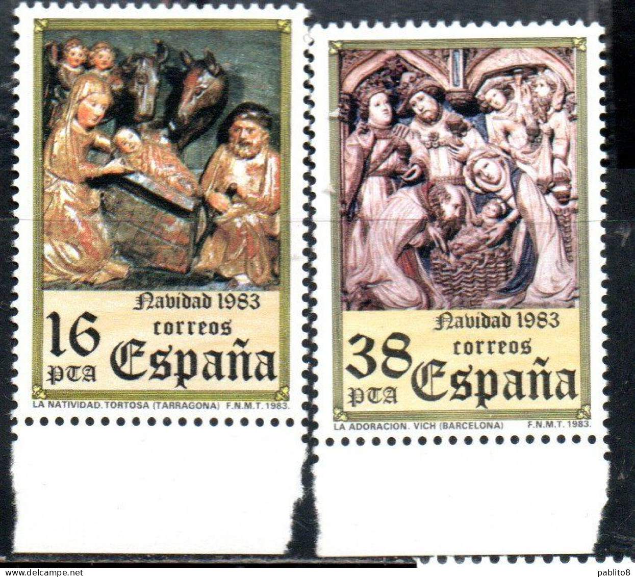 SPAIN ESPAÑA SPAGNA 1983 CHRISTMAS NATALE NOEL WEIHNACHTEN COMPLETE SET SERIE COMPLETA MNH - Unused Stamps