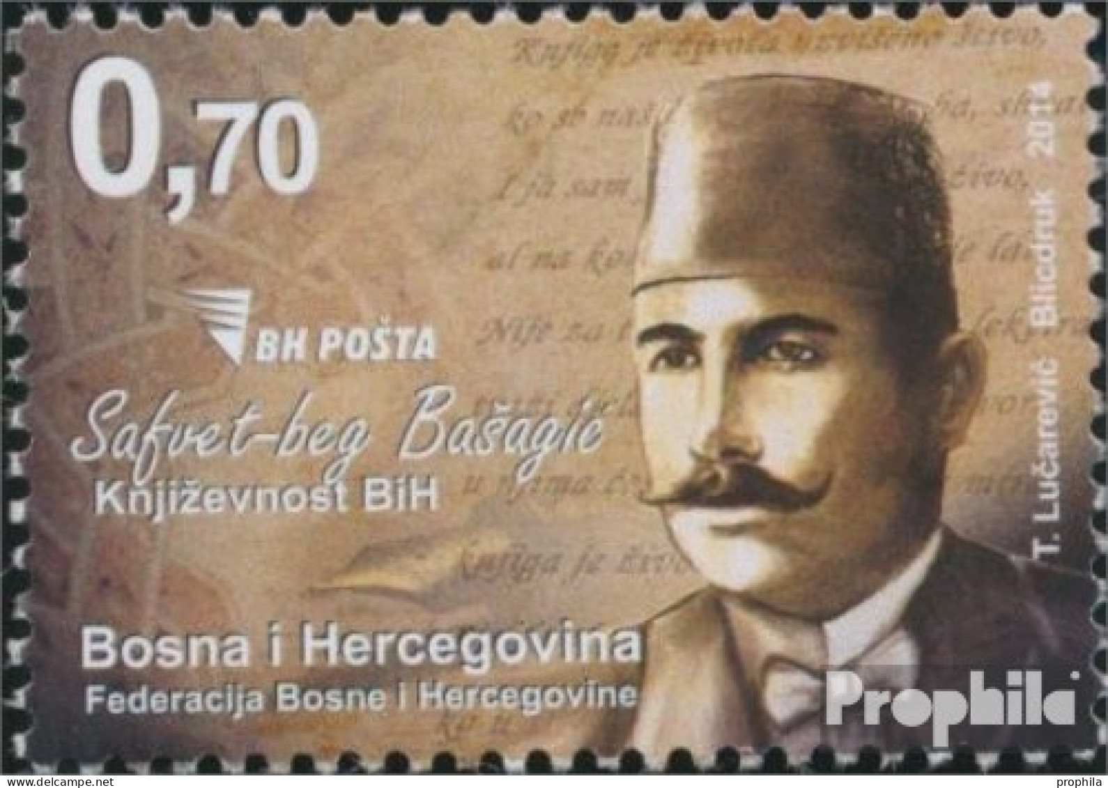 Bosnien-Herzegowina 644 (kompl.Ausg.) Postfrisch 2014 Safvet Beg Basagic - Bosnia Erzegovina