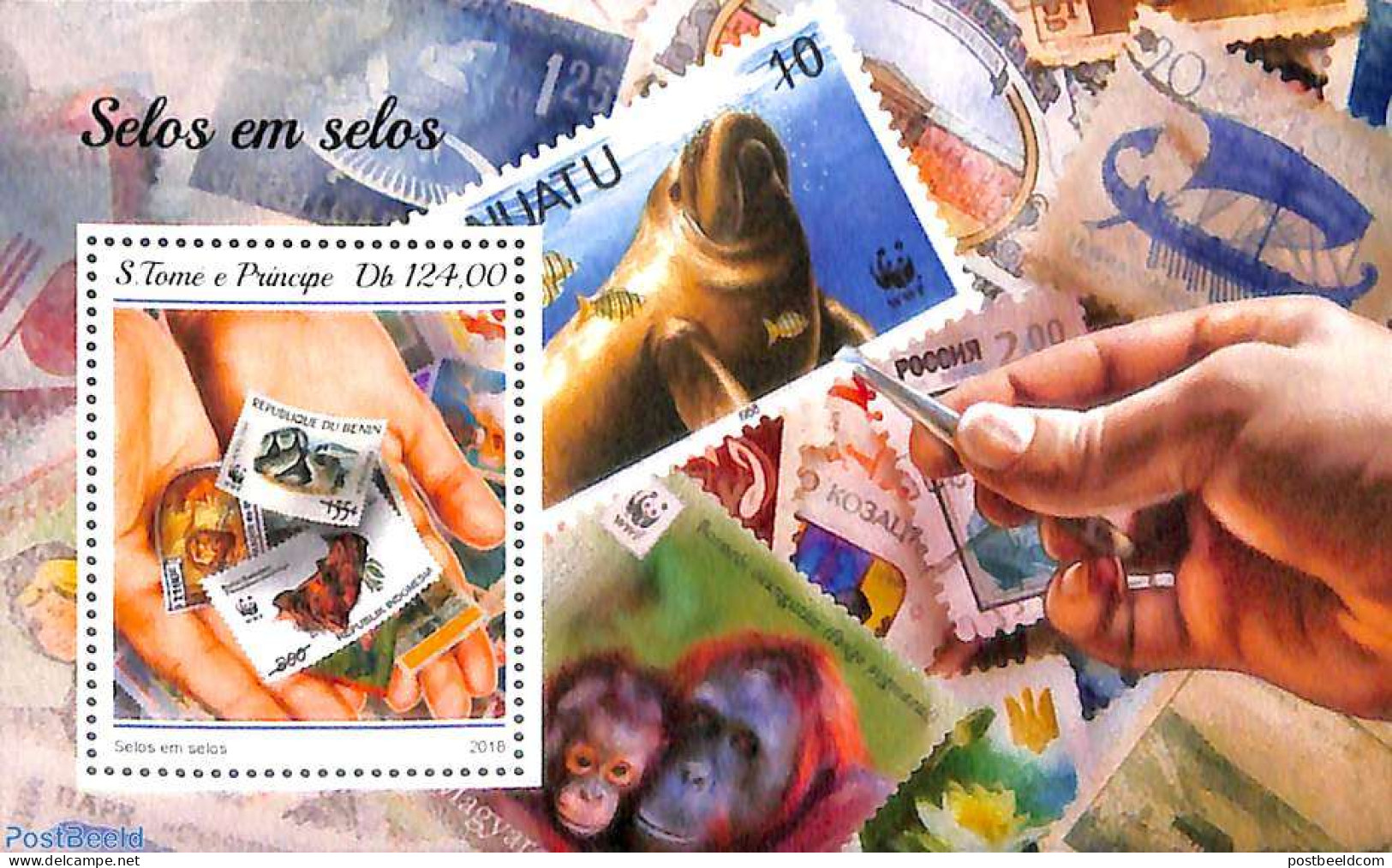 Sao Tome/Principe 2018 Stamp Collecting S/s (Db 124.00), Mint NH, Philately - Stamps On Stamps - Stamps On Stamps