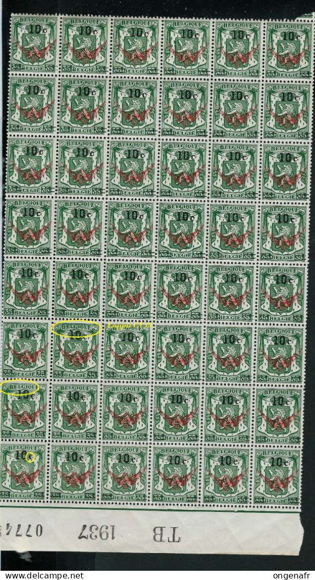 N° S21 - Bloc De 48 BDF + Millésime ( TB 1937 )  + Var Luppi CV15 - ** - Mint