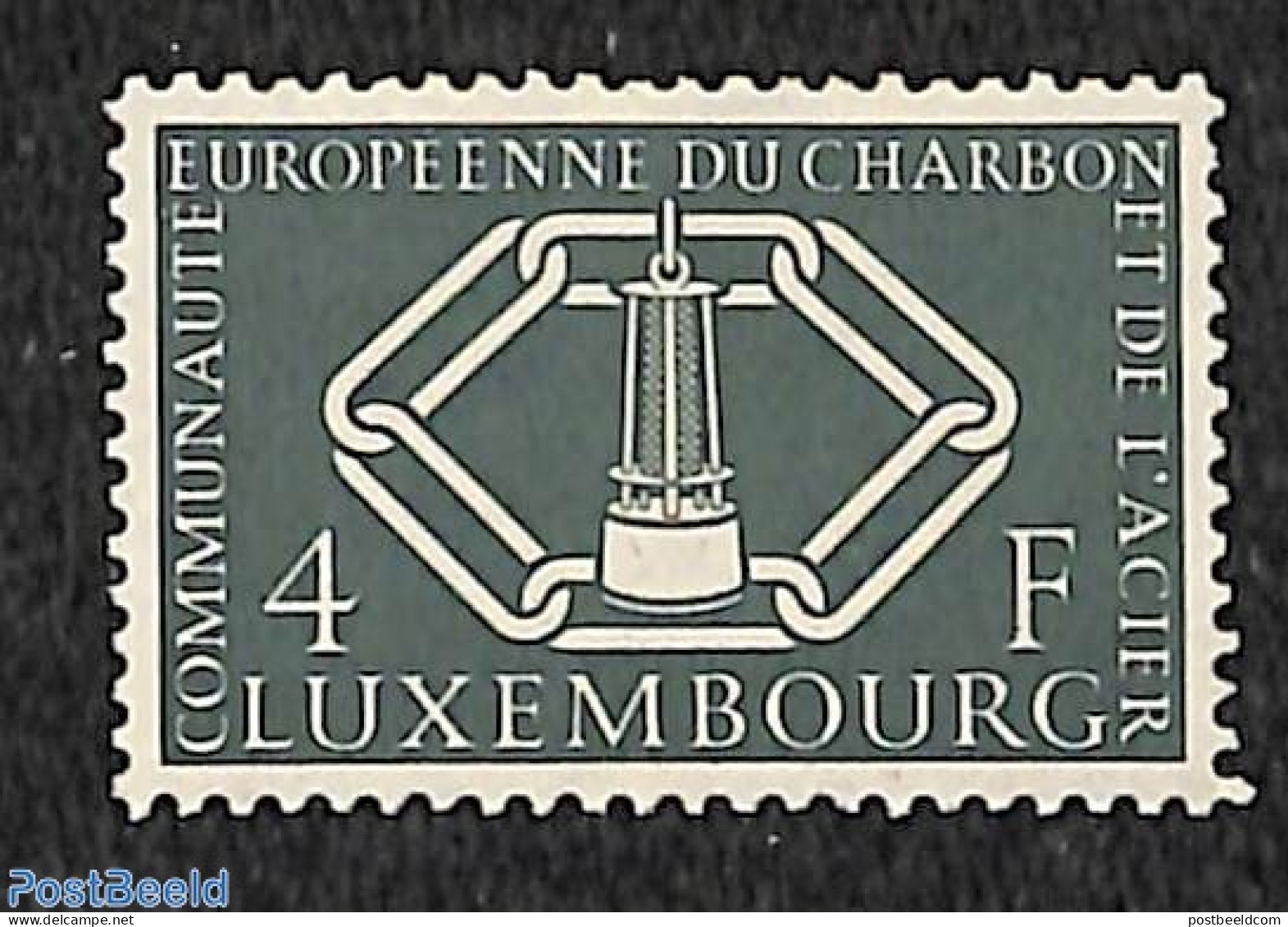 Luxemburg 1956 4F, Stamp Out Of Set, Mint NH, History - Science - Europa Hang-on Issues - Mining - Ongebruikt