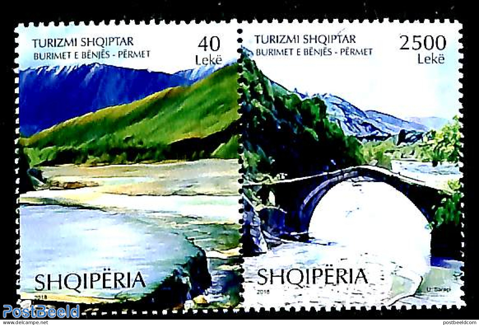 Albania 2018 Tourism 2v [:], Mint NH, Various - Tourism - Art - Bridges And Tunnels - Ponts