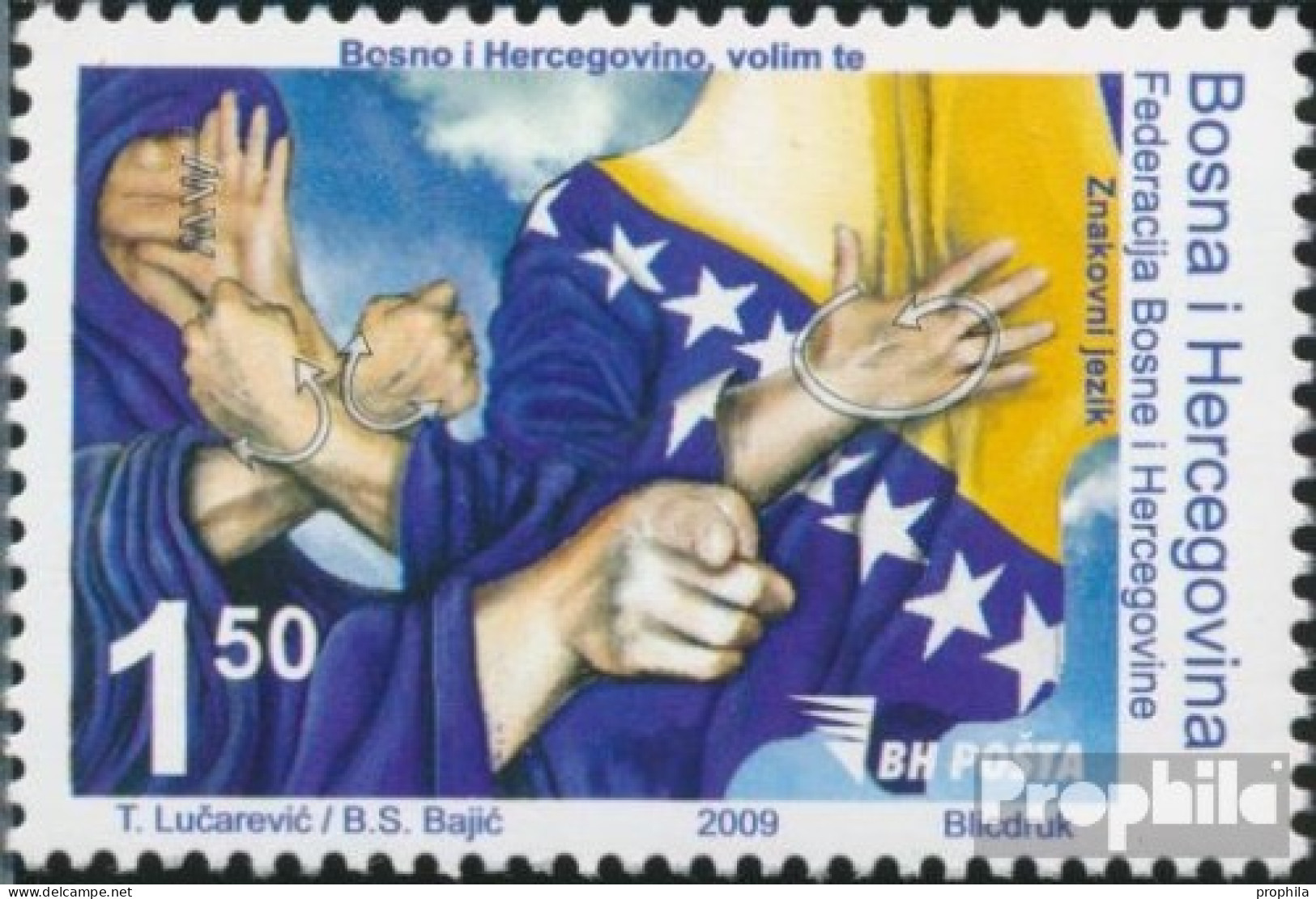 Bosnien-Herzegowina 557 (kompl.Ausg.) Postfrisch 2009 Gebärdensprache - Bosnie-Herzegovine