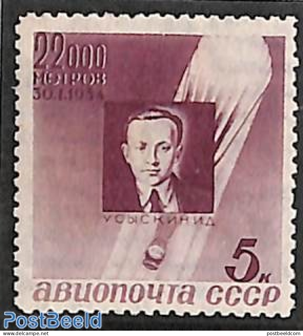 Russia, Soviet Union 1934 5K, Perf. 11, Stamp Out Of Set, Unused (hinged), Transport - Balloons - Ongebruikt