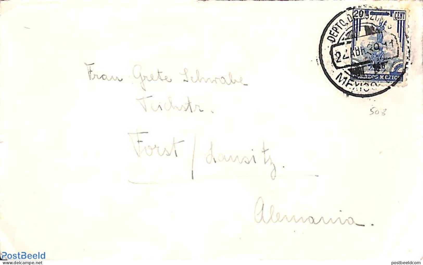 Mexico 1939 Letter To Germany, Postal History - Messico