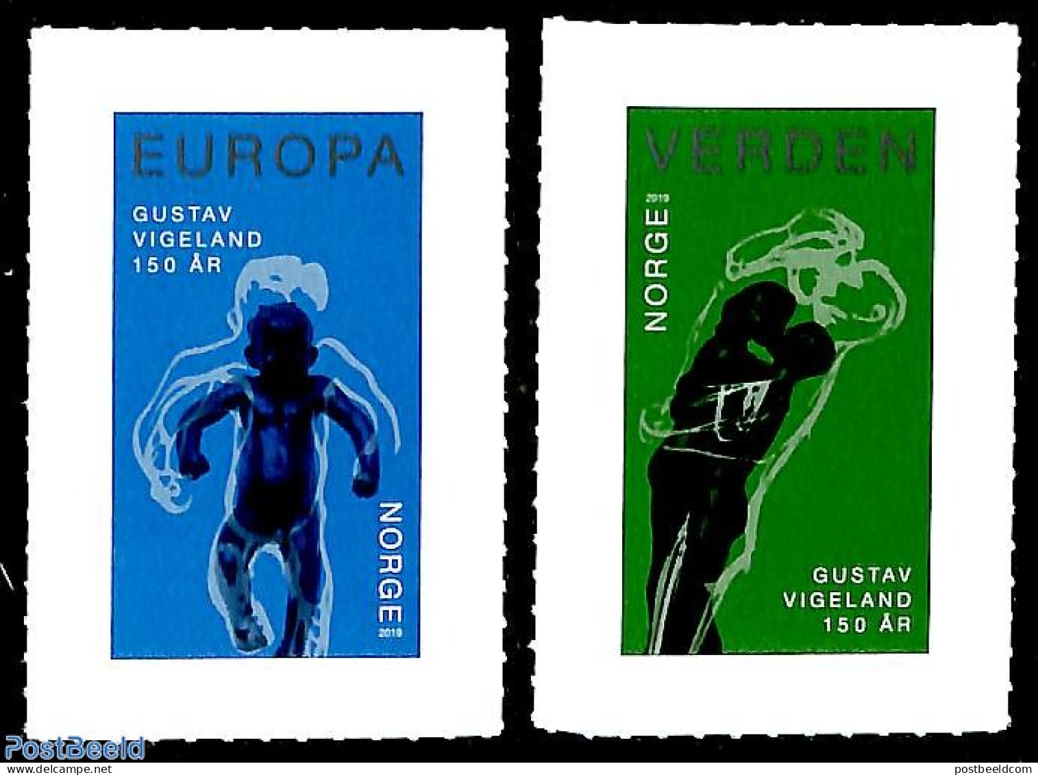 Norway 2019 Gustav Vigeland 2v S-a, Mint NH, Art - Sculpture - Unused Stamps