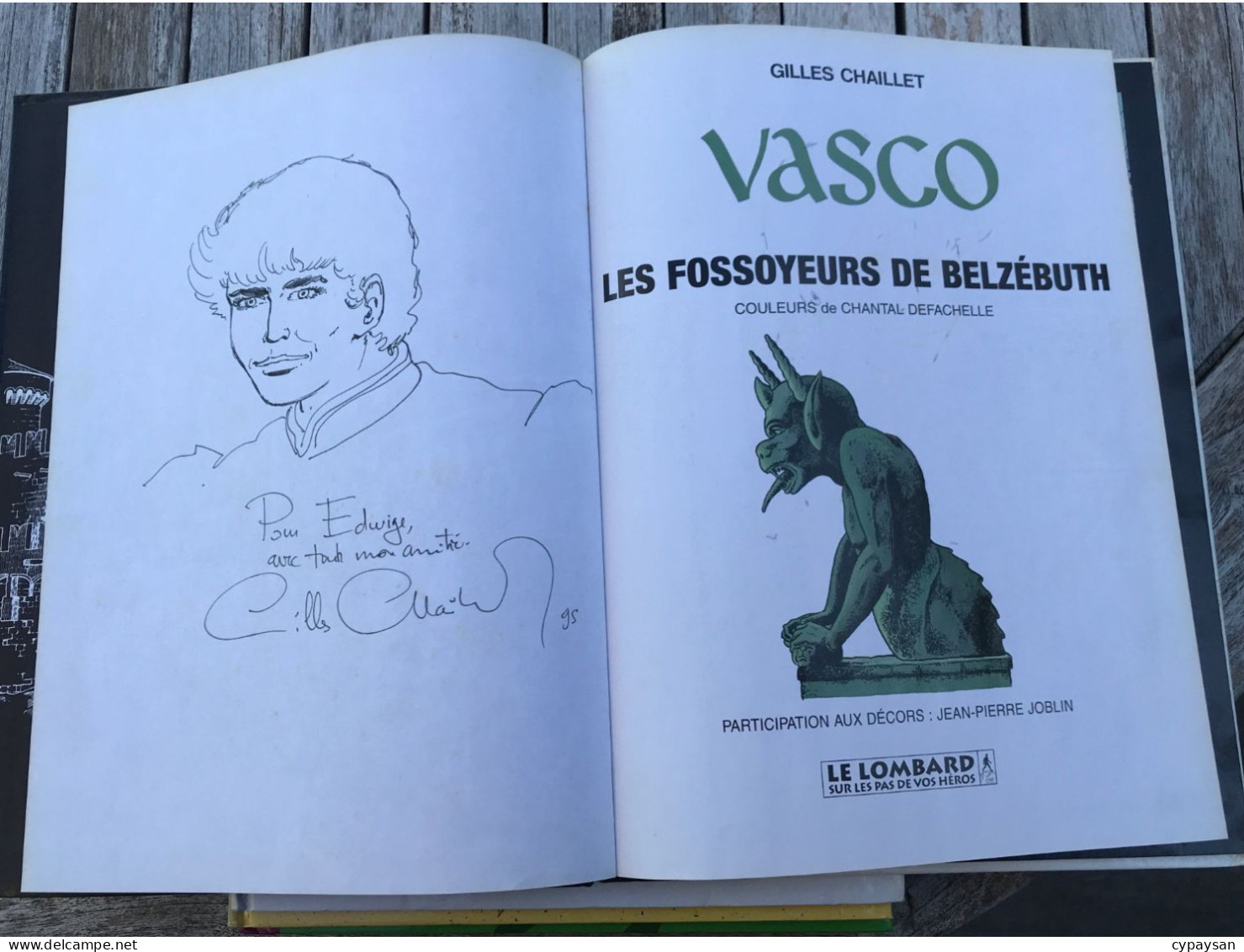 Vasco 13 Les Fossoyeurs De Belzébuth EO DEDICACE BE Lombard 12/1994 Chaillet (BI2) - Dédicaces