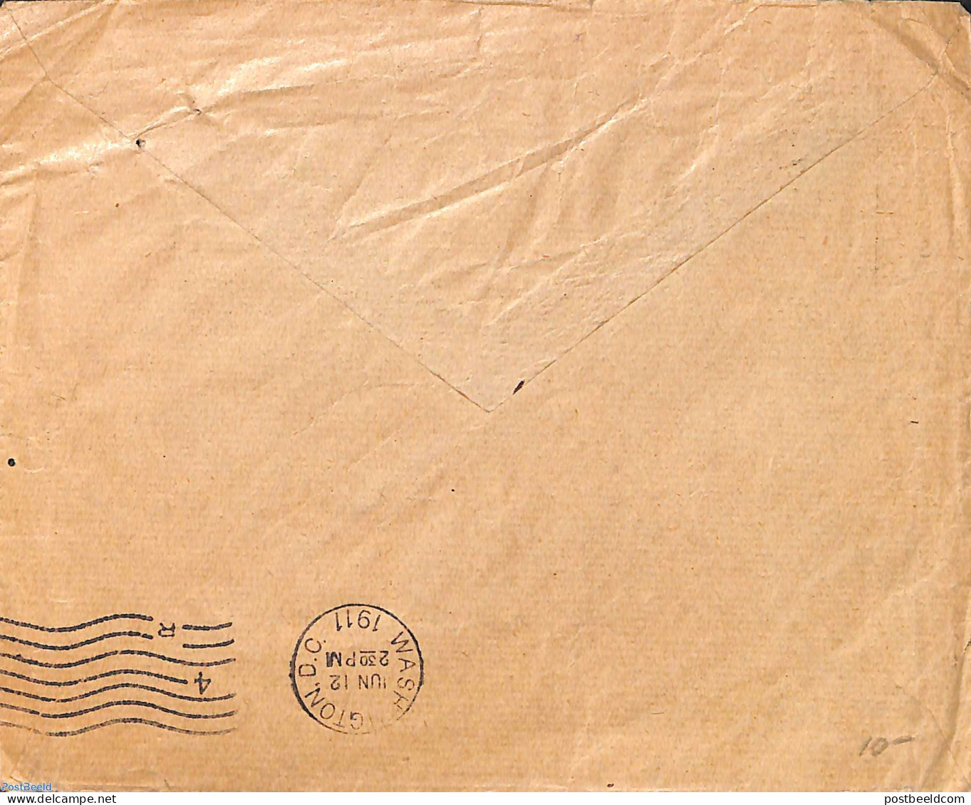 Netherlands 1911 Illustrated Cover Kolfclub Amsterdam Sent To Washington DC, Postal History - Lettres & Documents