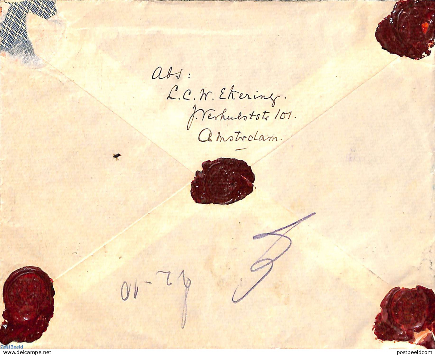 Netherlands 1924 Registered Letter From AMSTERDAM VAN EEGHENSTRAAT To Graz, Postal History - Brieven En Documenten