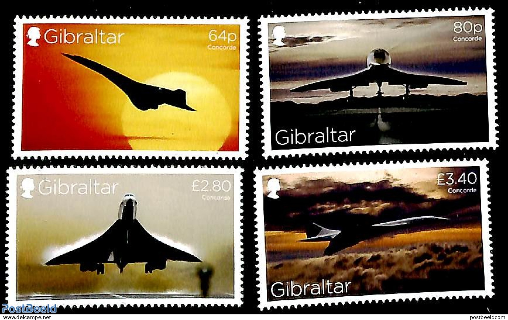 Gibraltar 2019 Concorde 4v, Mint NH, Transport - Concorde - Aircraft & Aviation - Concorde
