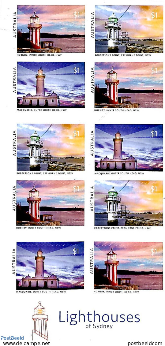 Australia 2018 Lighthouses Booklet S-a, Mint NH, Various - Stamp Booklets - Lighthouses & Safety At Sea - Unused Stamps