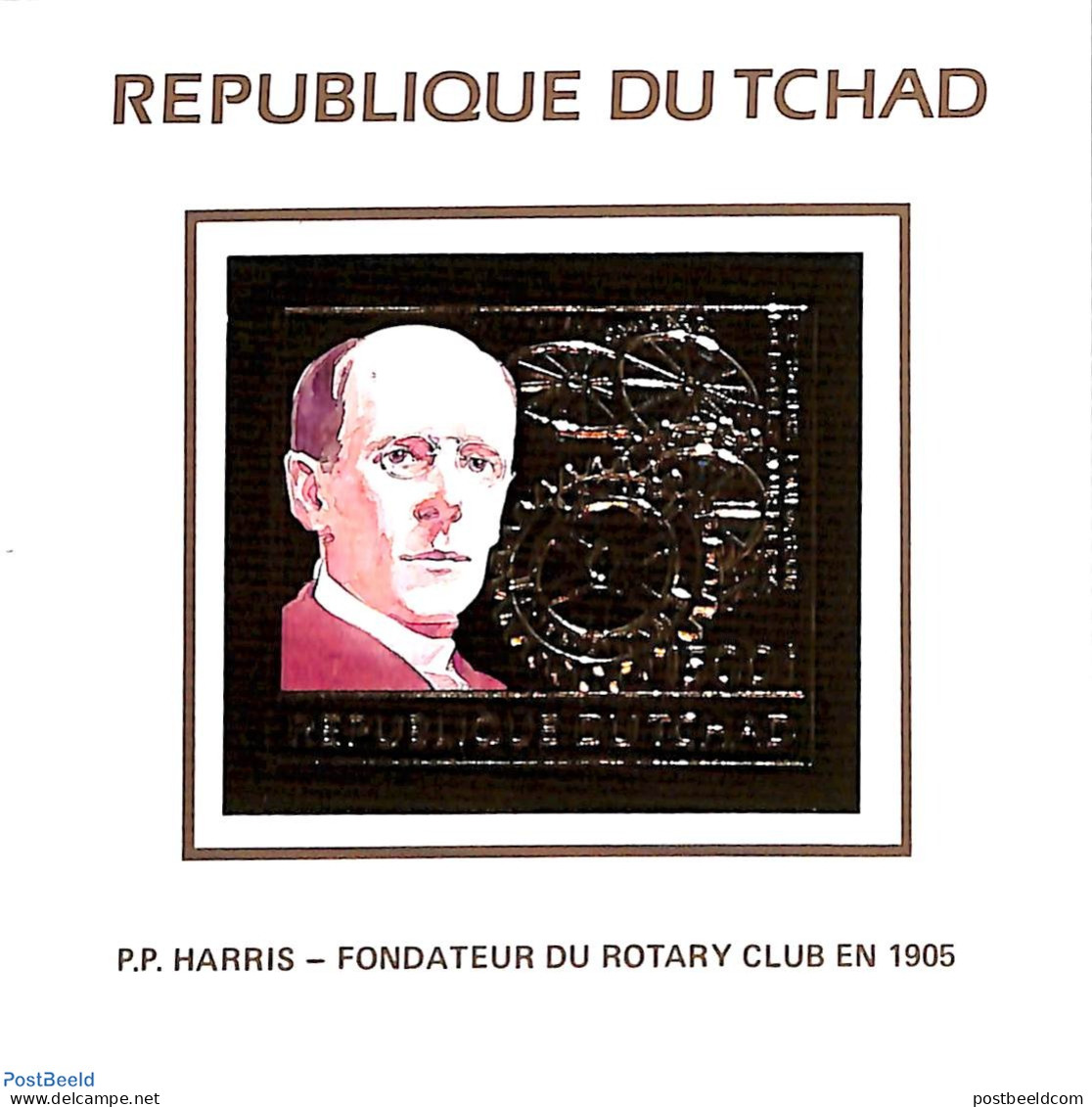 Chad 1984 P.P. Harris S/s, Imperforated, Gold, Mint NH, Various - Rotary - Andere & Zonder Classificatie