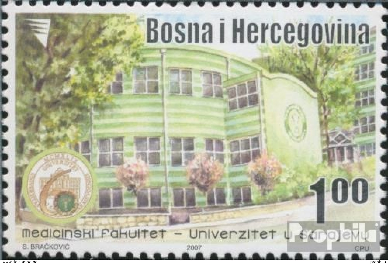 Bosnien-Herzegowina 497 (kompl.Ausg.) Postfrisch 2007 Medizinische Fakultät - Bosnia Erzegovina