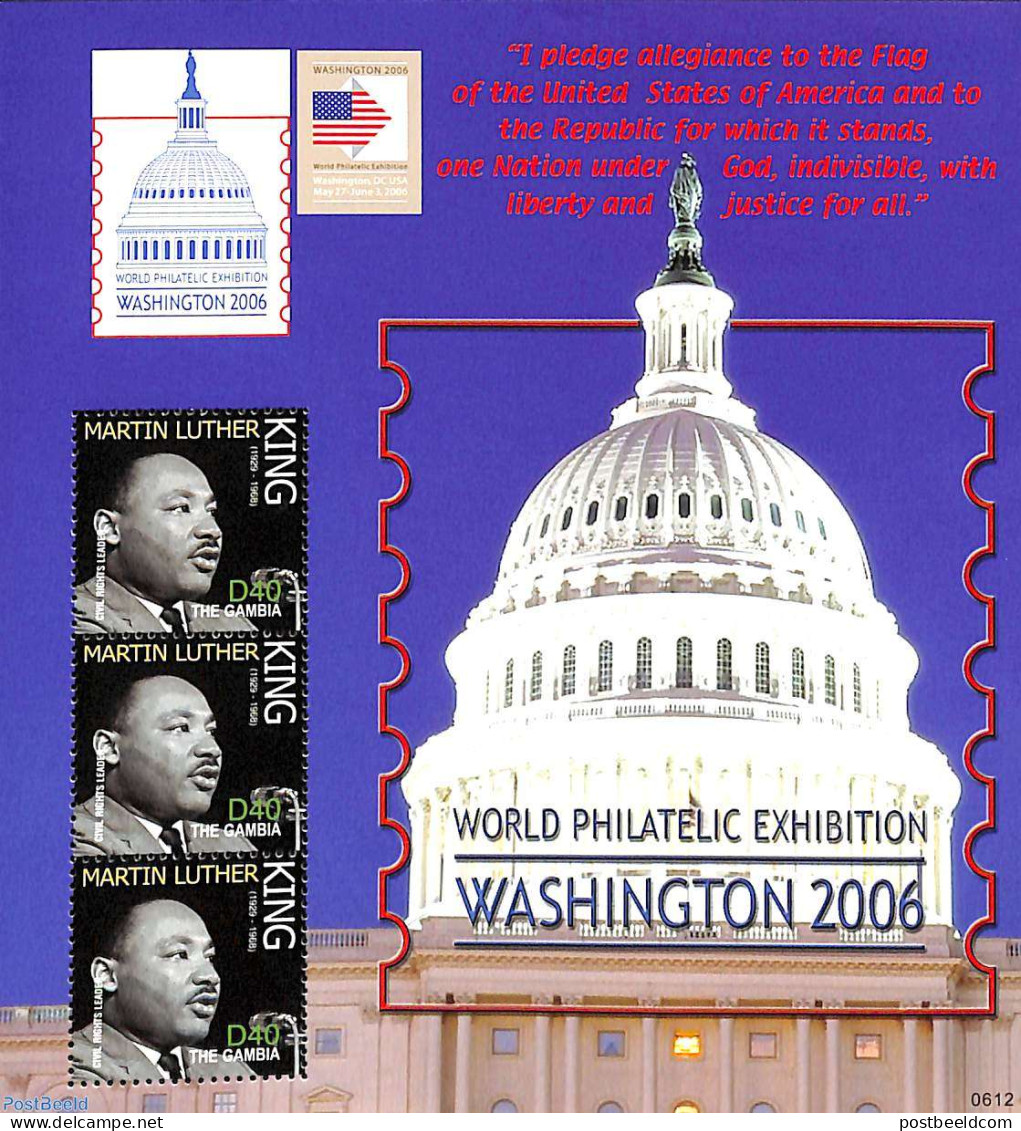 Gambia 2006 Martin Luther King M/s, Mint NH, Religion - Religion - Gambie (...-1964)