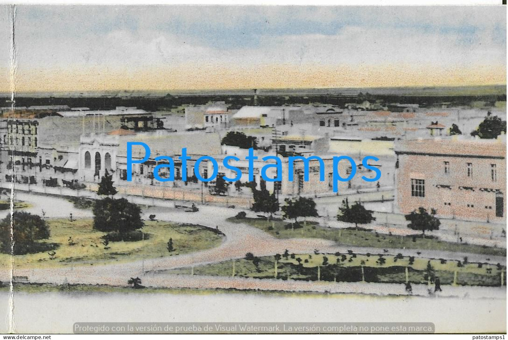 227555 ARGENTINA BUENOS AIRES BAHIA BLANCA PLAZA RIVADAVIA TRIPTICO POSTCARD - Argentina