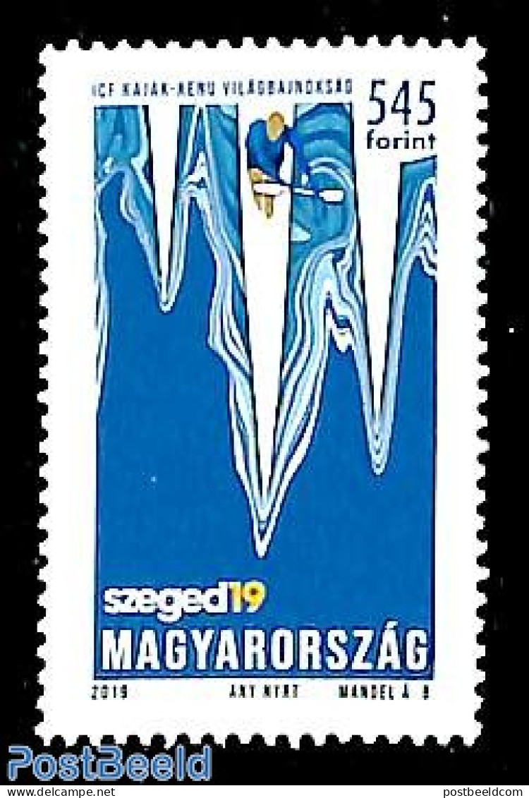 Hungary 2019 World Kayak And Canoe Championships 1v, Mint NH, Sport - Kayaks & Rowing - Unused Stamps