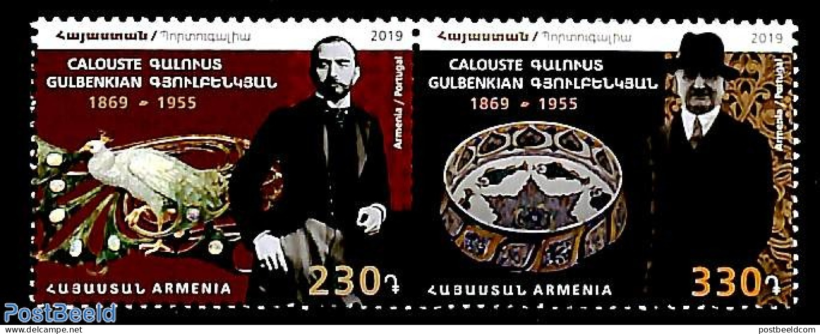 Armenia 2019 Gulbenkian 2v [:], Joint Issue With Portugal, Mint NH, Nature - Various - Birds - Joint Issues - Art - Ar.. - Emissions Communes