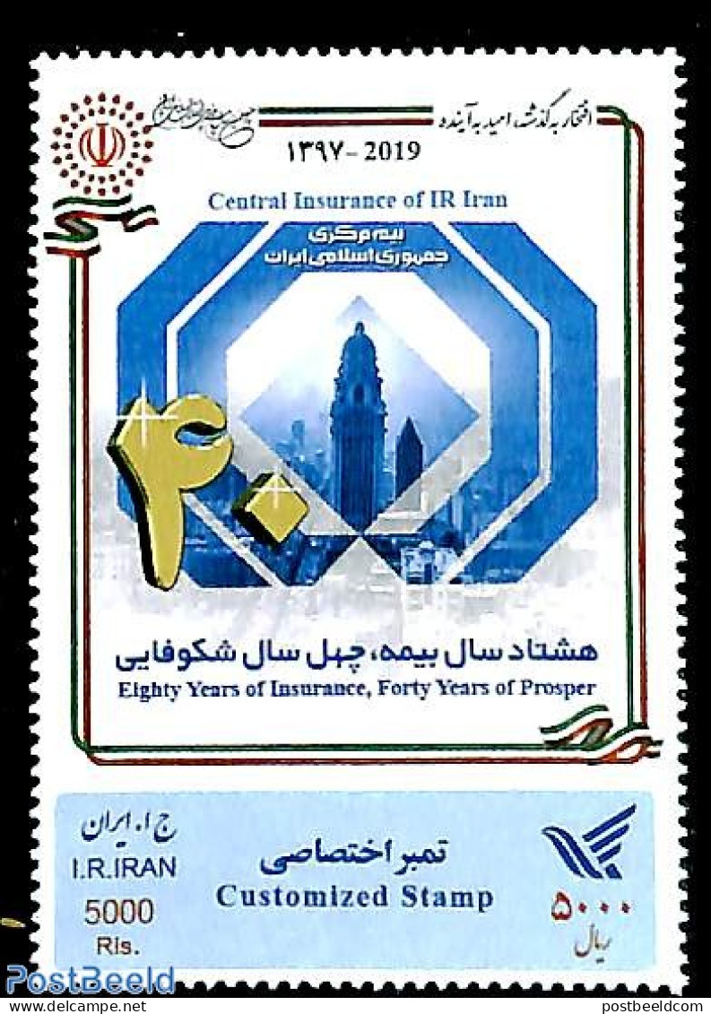 Iran/Persia 2019 80 Years Of Insurance 1v, Mint NH, Various - Banking And Insurance - Irán