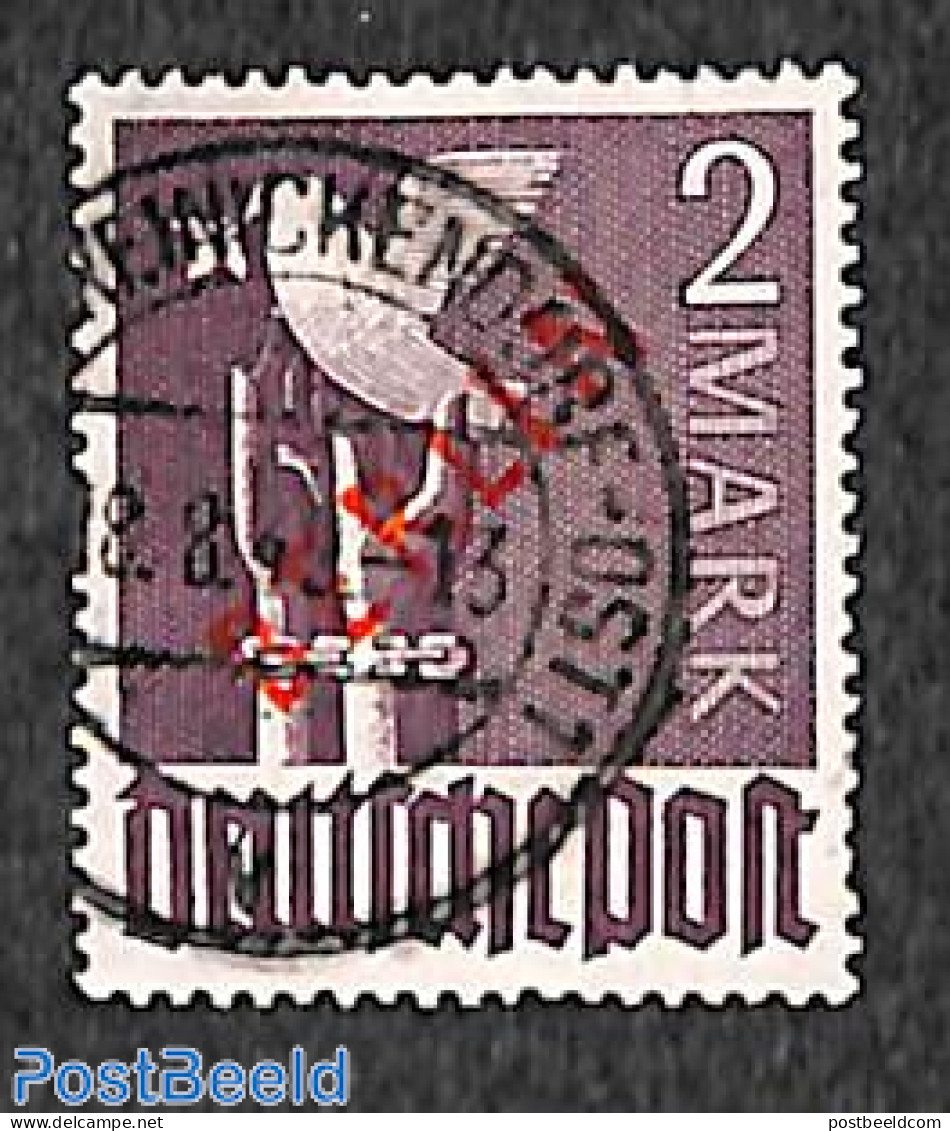 Germany, Berlin 1949 2m Red BERLIN Overprint, Used, Used Stamps - Gebruikt