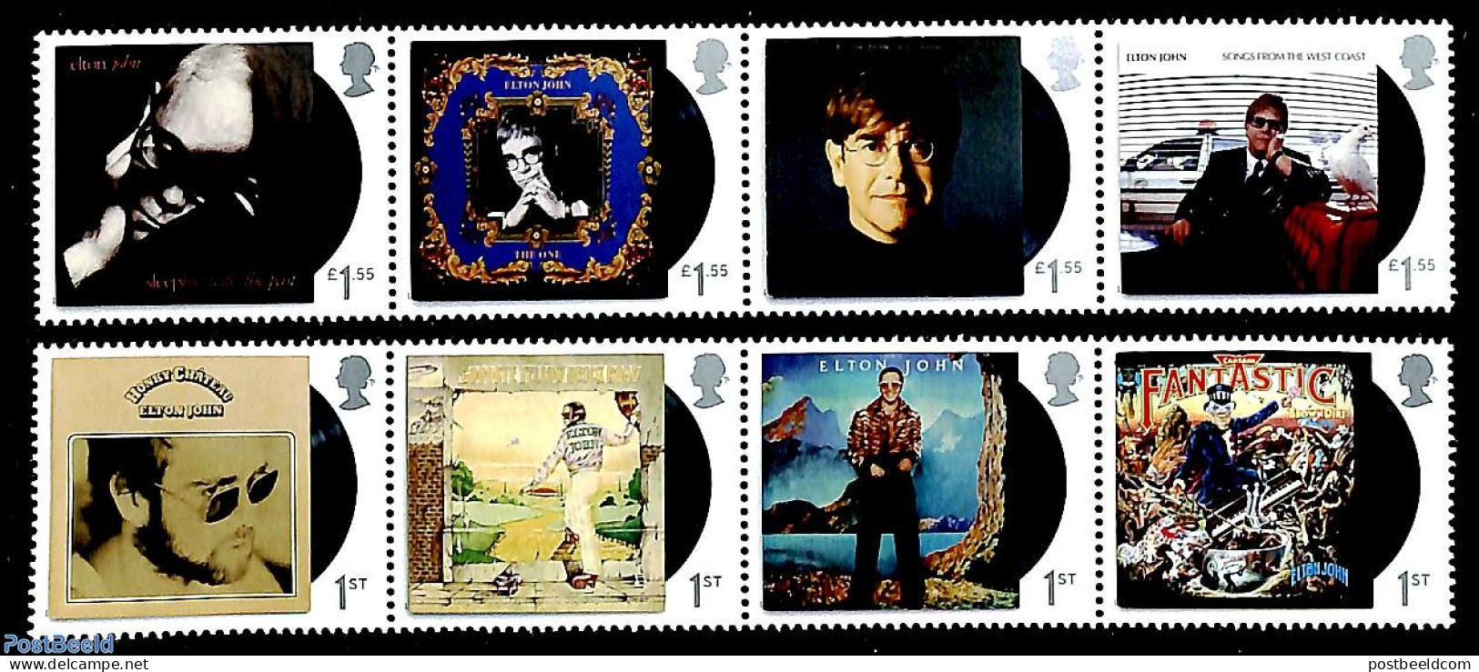 Great Britain 2019 Elton John 8v (2x [:::]), Mint NH, Performance Art - Music - Popular Music - Ungebraucht