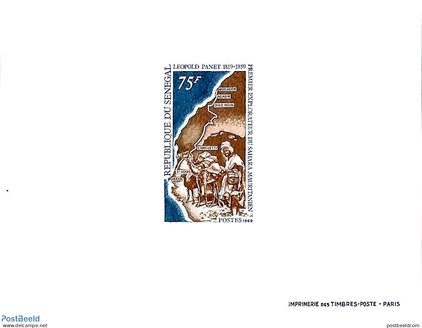 Senegal 1969 Leopold Panet, Epreuve De Luxe, Mint NH, Nature - Various - Camels - Maps - Aardrijkskunde