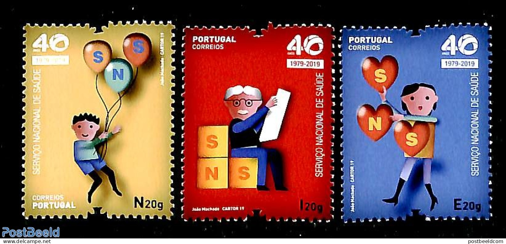 Portugal 2019 SNS 40 Years 3v, Mint NH - Nuovi