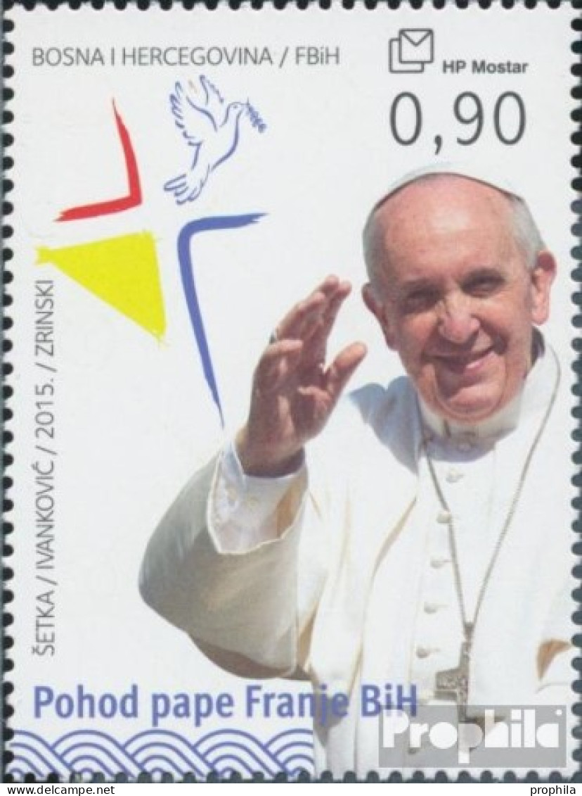 Bosnien - Kroat. Post Mostar 414 (kompl.Ausg.) Postfrisch 2015 Papst Franziskus - Bosnia Erzegovina