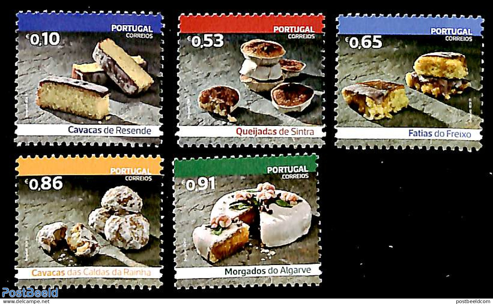 Portugal 2019 Tradional Sweets 5v, Mint NH, Health - Food & Drink - Nuovi