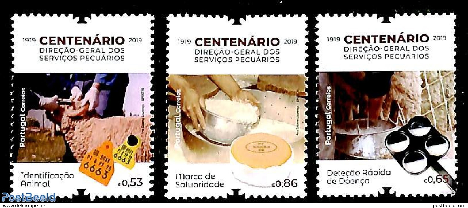 Portugal 2019 Cattle Services 3v, Mint NH, Nature - Cattle - Ungebraucht