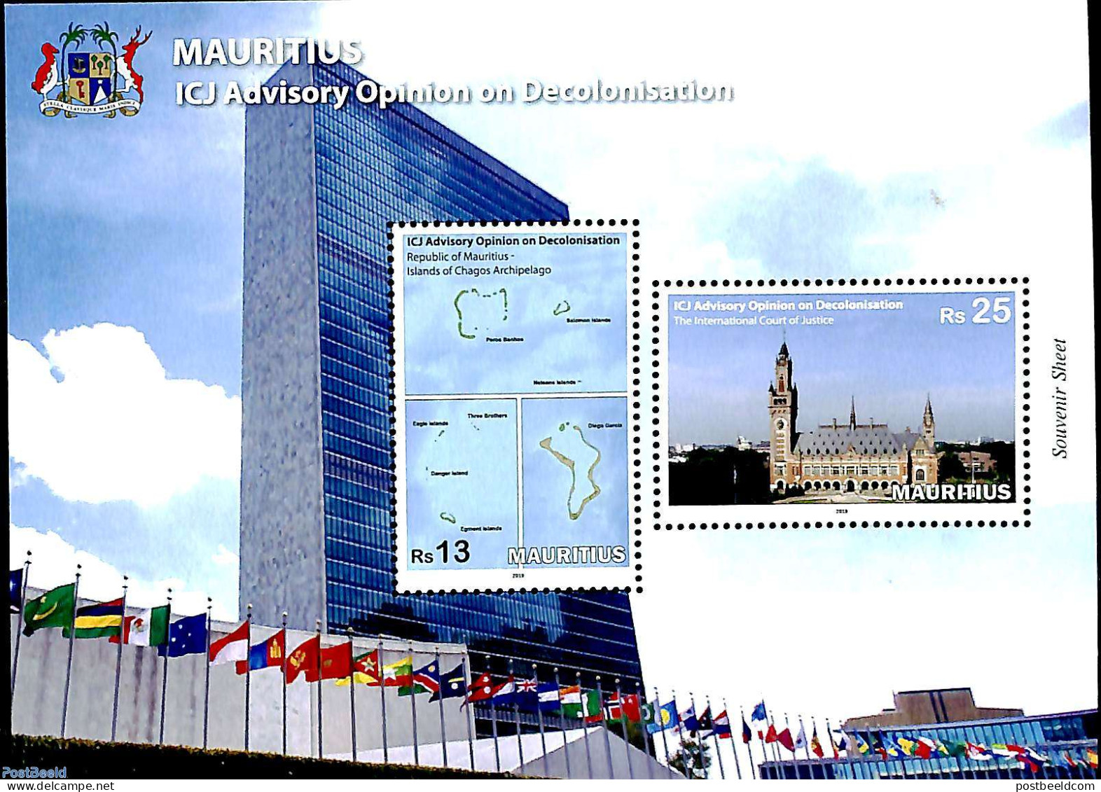 Mauritius 2019 ICI Advice S/s, Mint NH, History - Nature - Various - Netherlands & Dutch - United Nations - Environmen.. - Geografia