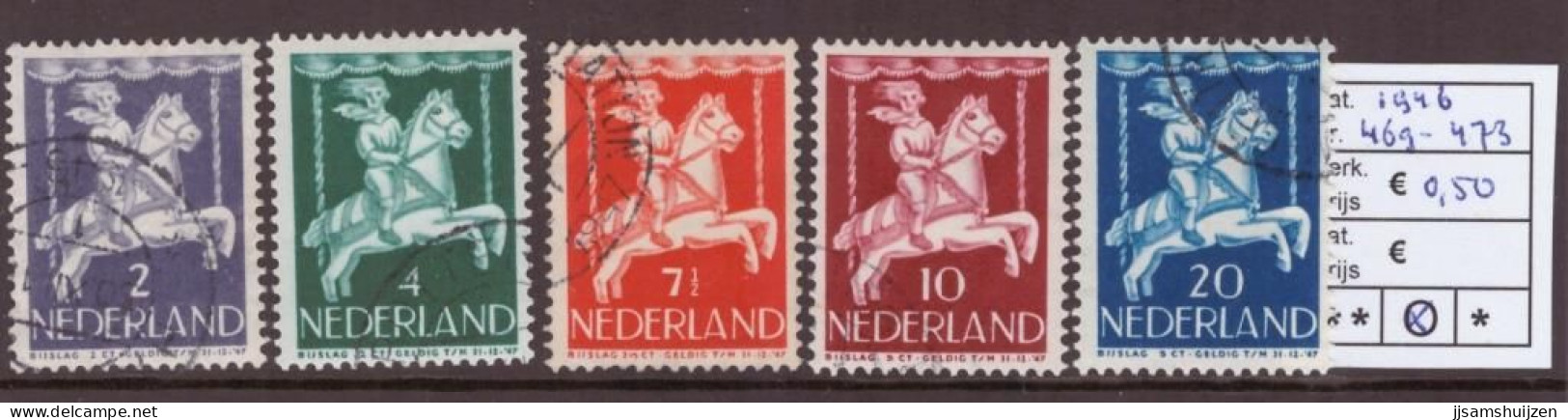Netherlands Stamps Used 1946,  NVPH Number 469-473, See Scan For The Stamps - Oblitérés