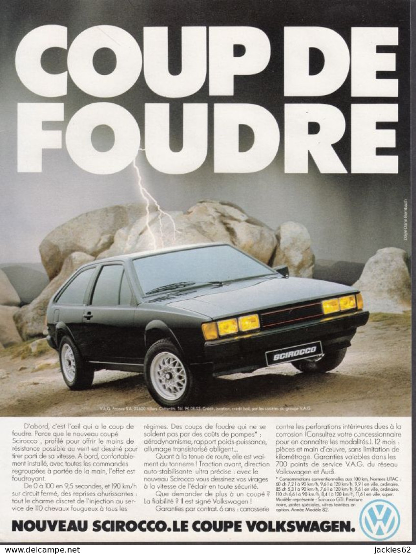 128796CL/ VOLKSMAGEN SCIROCCO GTI, Page De Magazine Format 21/27,5 Cm - Advertising