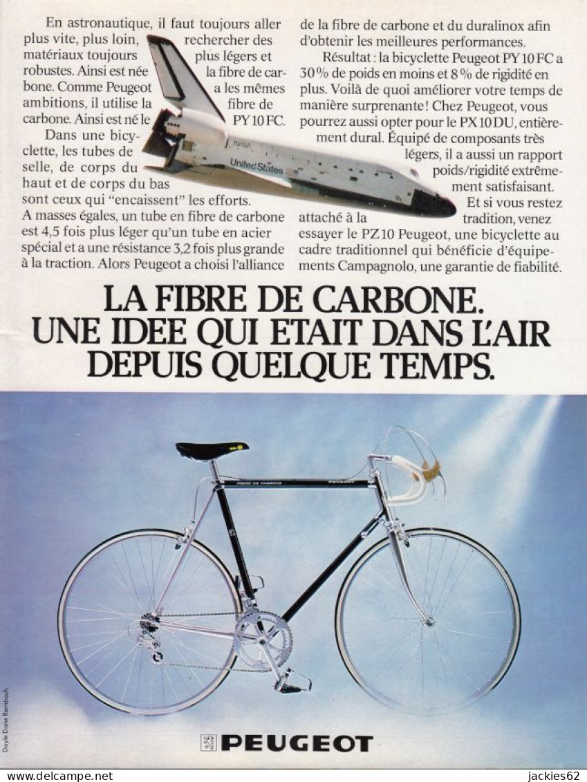 128804CL/ VELO PEUGEOT, Page De Magazine Format 21/27,5 Cm - Publicités