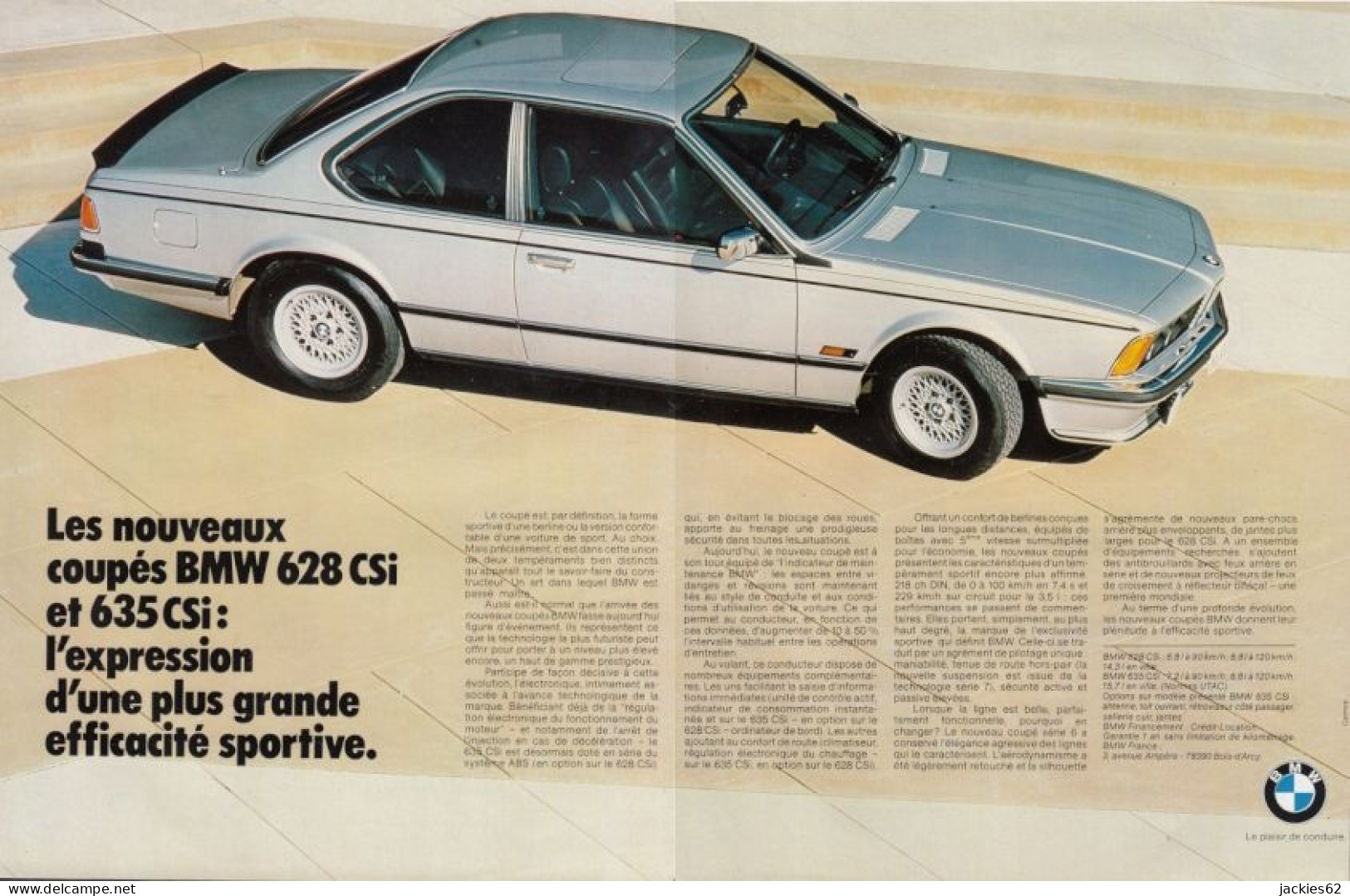 128785CL/ COUPE BMW 628 Csi Et 635 CSi, 2 Pages De Magazine Format 21/27,5 Cm - Werbung