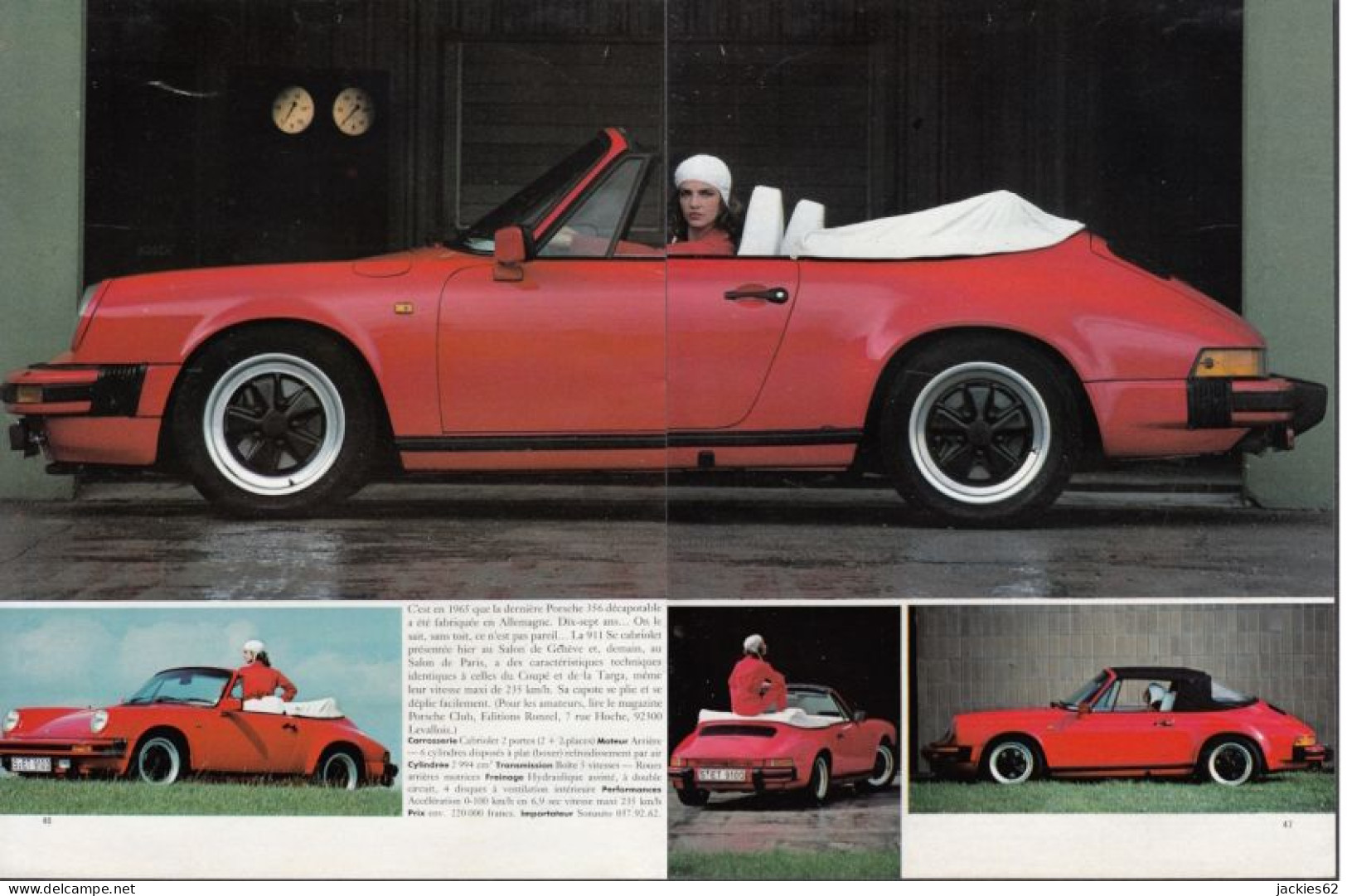 128802CL/ PORSCHE 911 Se CABRIOLET, 2 Pages De Magazine Format 21/27,5 Cm - Publicidad