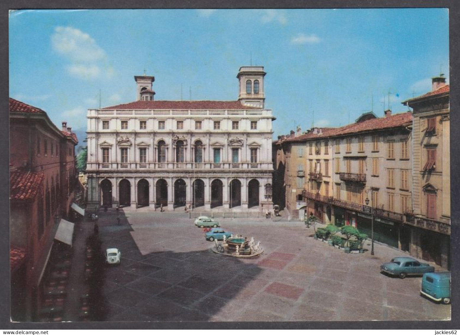 130595/ BERGAMO Alta, Piazza Vecchia, Fontana Contarinie Biblioteca Civica - Bergamo