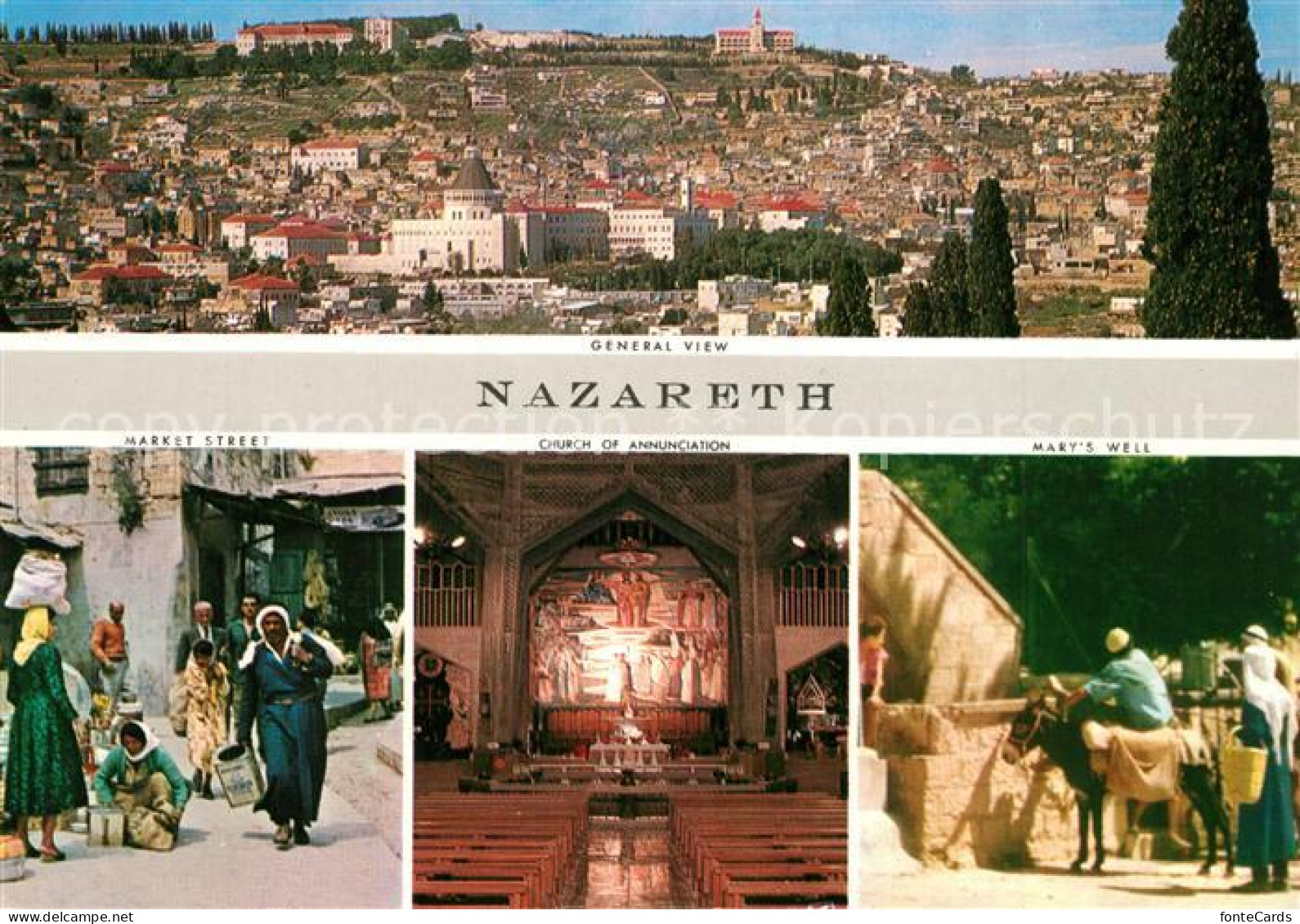 73361382 Nazareth Israel Panorama Market Street Church Of Annunciation Mary's We - Israel