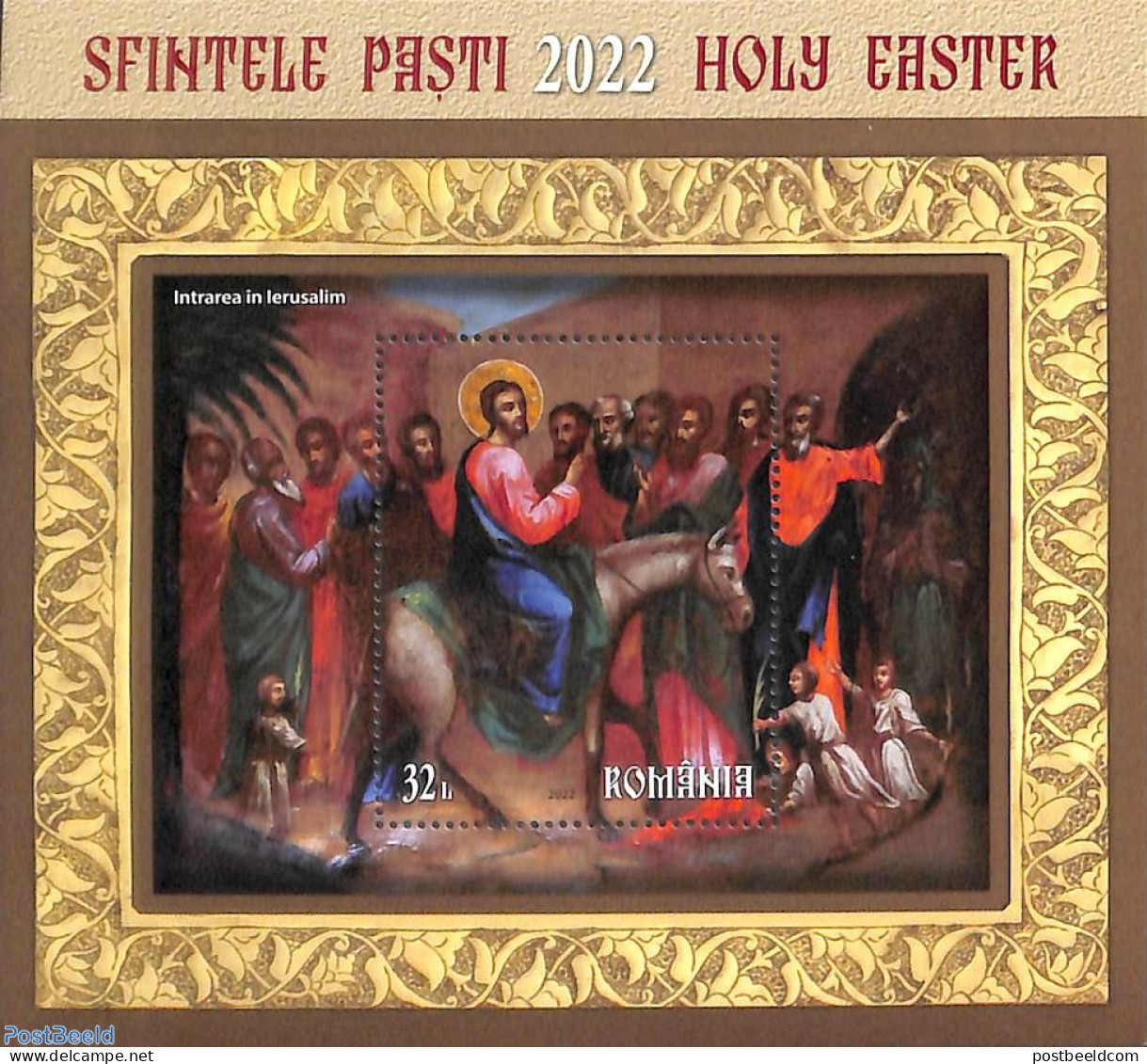 Romania 2022 Easter S/s, Mint NH, Religion - Religion - Art - Paintings - Neufs