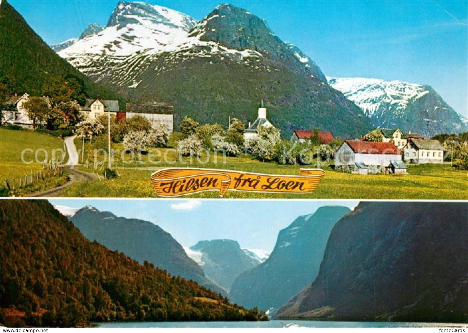 73357621 Loen Nordfjord Ortsansicht Landschaftspanorama Fjord Berge Loen Nordfjo - Norvège